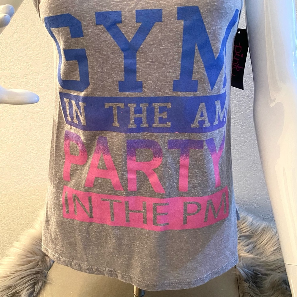 Gym In The AM Party In The PM Workout Tank Top - Picture 2 of 5